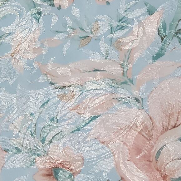 Intimate Moods Gown and Wrap Blue / Pink Floral M - Picture 11 of 12